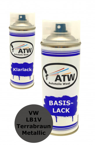 Autolack für VW LB1V Terrabraun Metallic +400ml Klarlack Set
